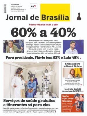 Capa do jornal Jornal de Brasília de 09/10/2026
