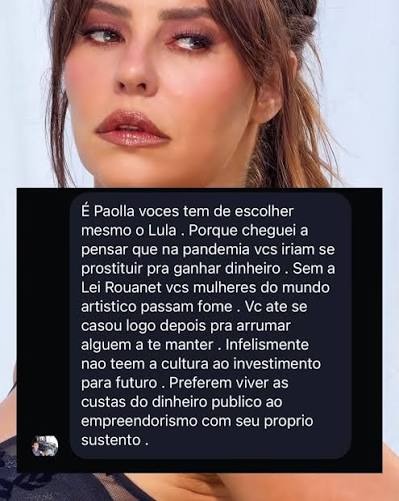 A atriz lembrou que os mesmos perfis que a sexualizavam passaram a atacá-la