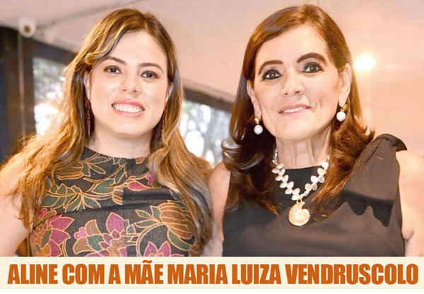 aline com a mãe maria luiza vendruscolo