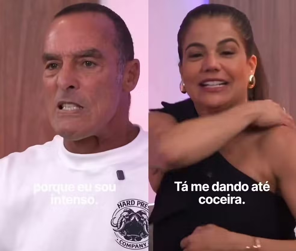 A atriz brincou que seu quarto ficava “logo ali” durante a conversa