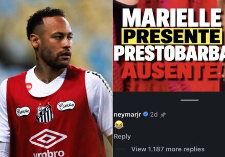 Neymar reagiu com emoji de risada a vídeo que ridicularizava uma manifestante