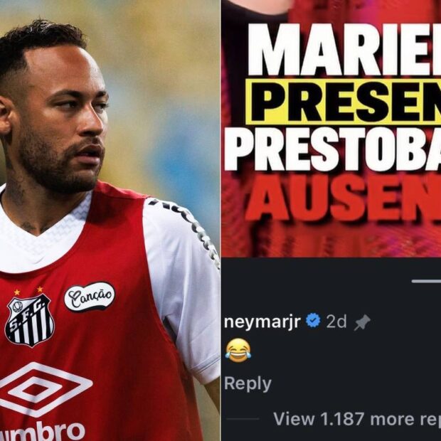 Neymar reagiu com emoji de risada a vídeo que ridicularizava uma manifestante