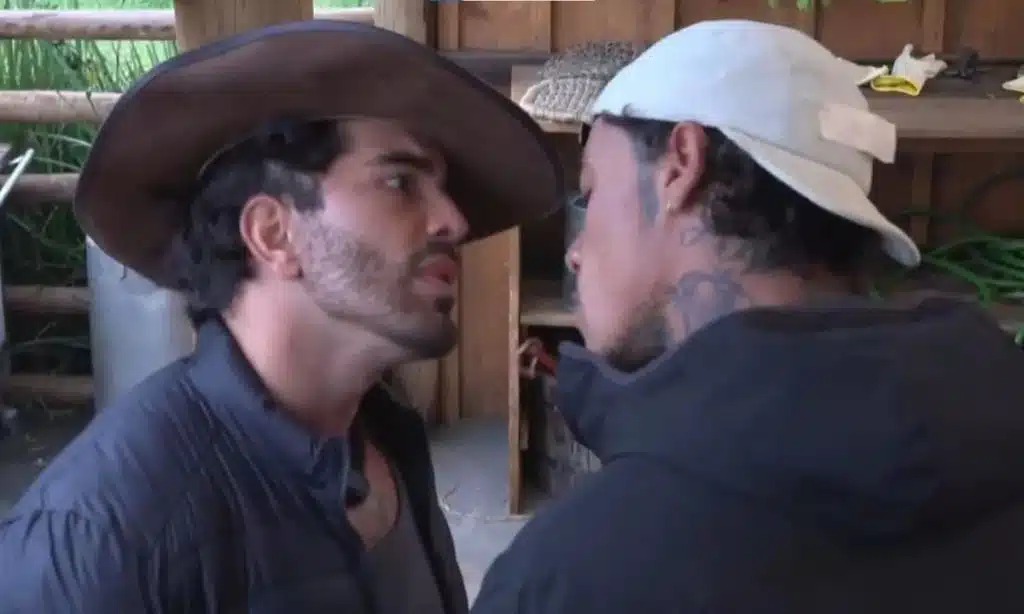 Alfredo e Murilo trocaram acusações durante a dinâmica de “A Fazenda 18”