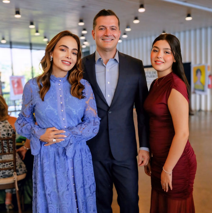 priscila carvalho, marco túlio chaparro e a filha valentina