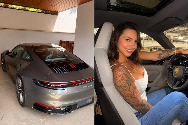 Karol Rosalin contou que esqueceu marmitas dentro de seu Porsche, avaliado em aproximadamente R$ 1 milhão - Créditos: @karolrosalin | CO ASSESSORIA
