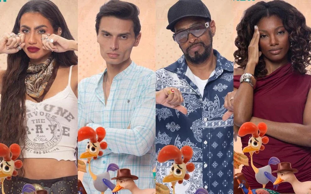 Catherine, Gabriel, Thaíde e Tina estão na berlinda de A Fazenda 18