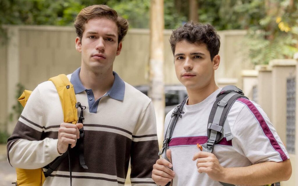 João Victor Gonçalves e Pietro Antonelli interpretam o casal Mafelipe, que conquistou os fãs da novela.