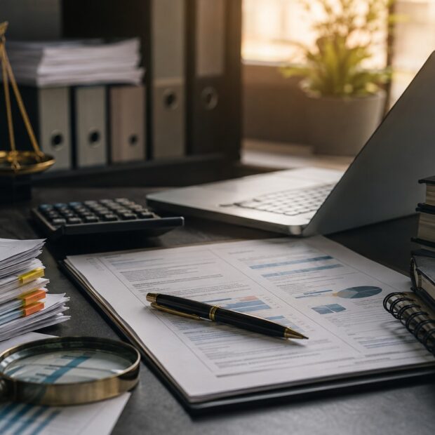 mesa de trabalho jurídico financeira