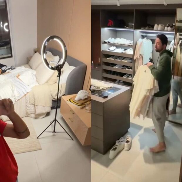 Rico Melquiades apareceu separando roupas após a reeleição de Lula