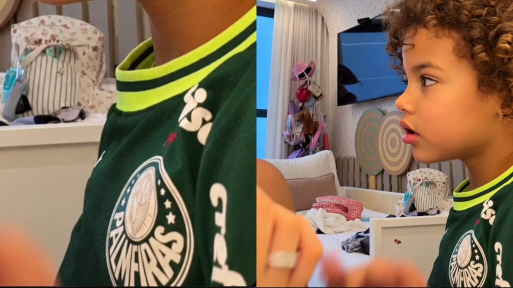 Bruna Biancardi explicou que a menina tem uniformes de vários times