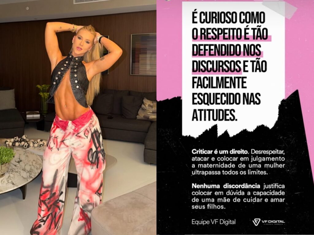 A influenciadora respondeu que ataques à sua maternidade ultrapassam todos os limites