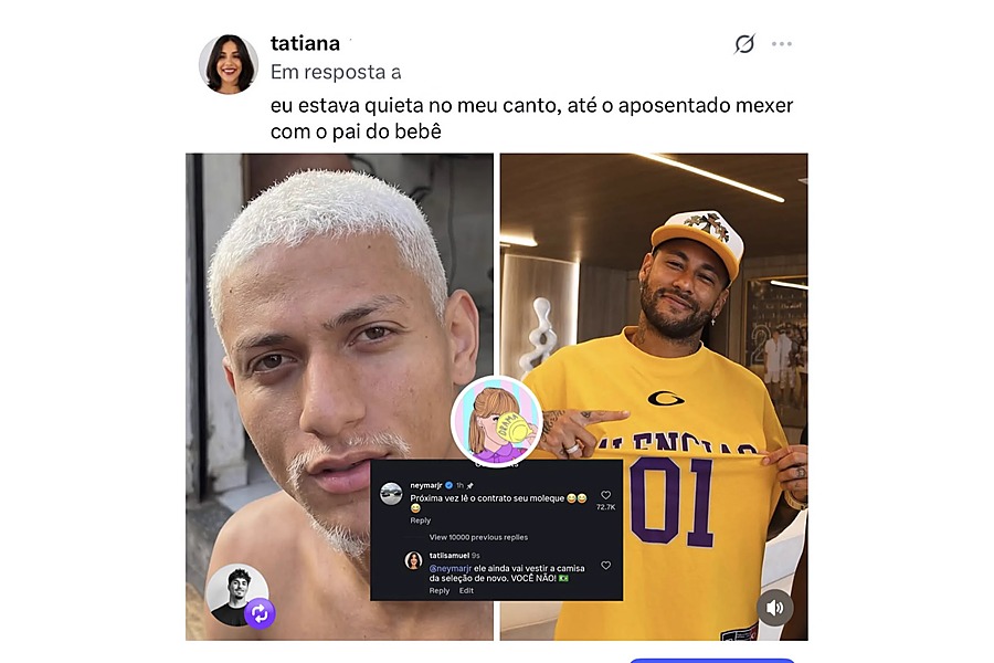 Surfista compartilhou postagem que chamava o jogador de aposentado
