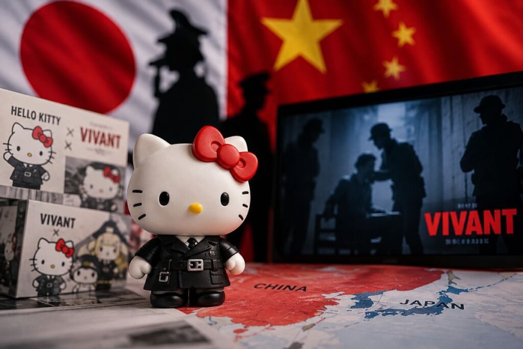 Produtos com personagens como Hello Kitty vestidos como figuras da série foram retirados de circulação
