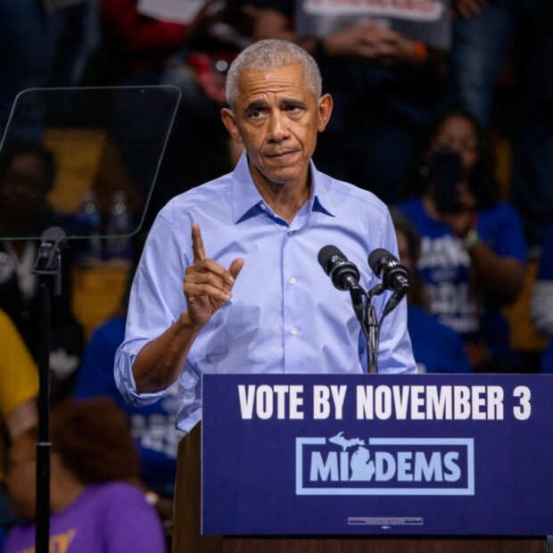 former president barack obama campaigns alongside michigan senate candidate abdul el sayed